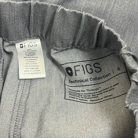 FIGS Women’s Technical Scrub Pants Jogger Size Small Gray PO 1674 - Picture 8 of 12